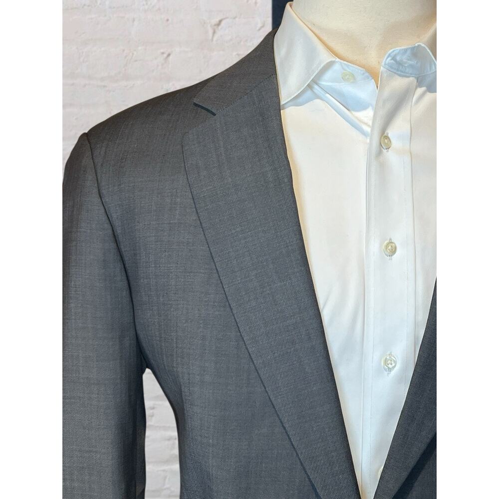 Hugo Boss Galilei Sigma 44-46L 38x30 Gray Blue Shadow Suit Virgin Wool - Picture 4 of 16